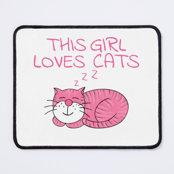 Item preview, This Girl Loves Cats, Cat Lover designed and sold by doodlerob.