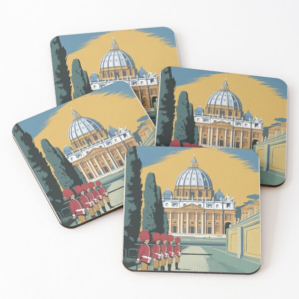 Item preview, Vatican City Vintage Travel Poster designed and sold by TravelerRat.