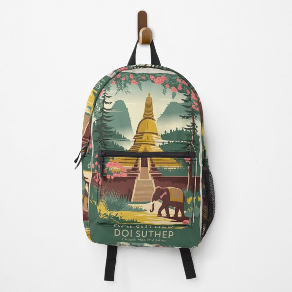 Item preview, Chiang Mai Vintage Travel Poster designed and sold by TravelerRat.