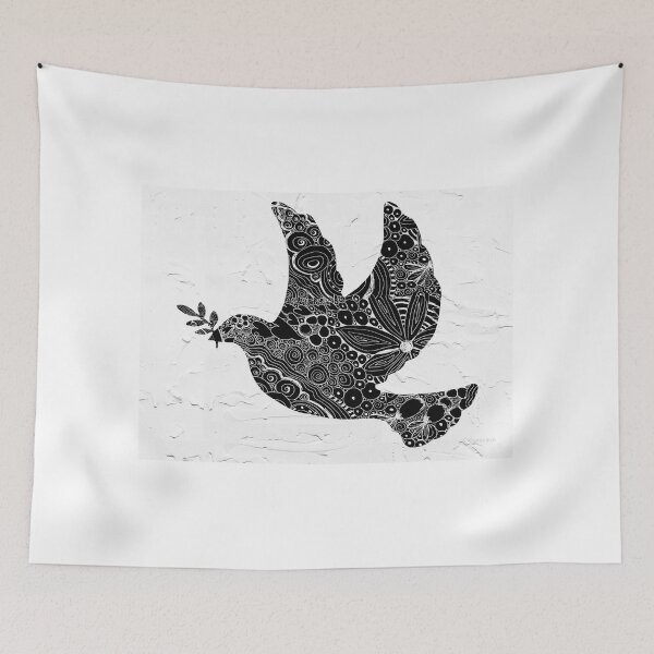 Item preview, Peace Dove Black And White Art Two designed and sold by Sharon Cummings Art.