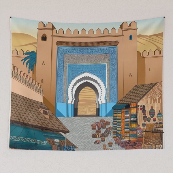 Item preview, Fes Vintage Travel Poster designed and sold by TravelerRat.
