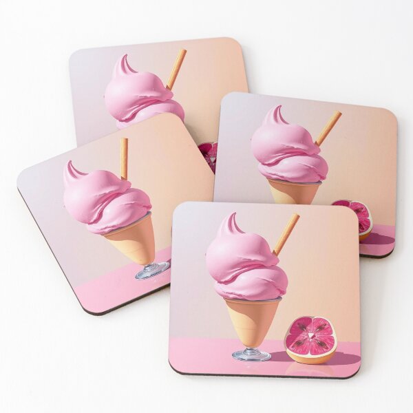 Item preview, Hyper Pink Dream: Gradient Ice Cream Illustration designed and sold by hjian8219.