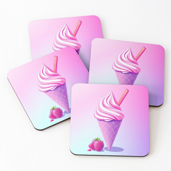 Item preview, Hyper Pink Dream: Gradient Ice Cream Illustration designed and sold by hjian8219.