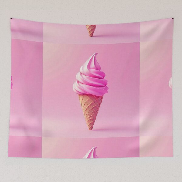 Item preview, Hyper Pink Dream: Gradient Ice Cream Illustration designed and sold by hjian8219.