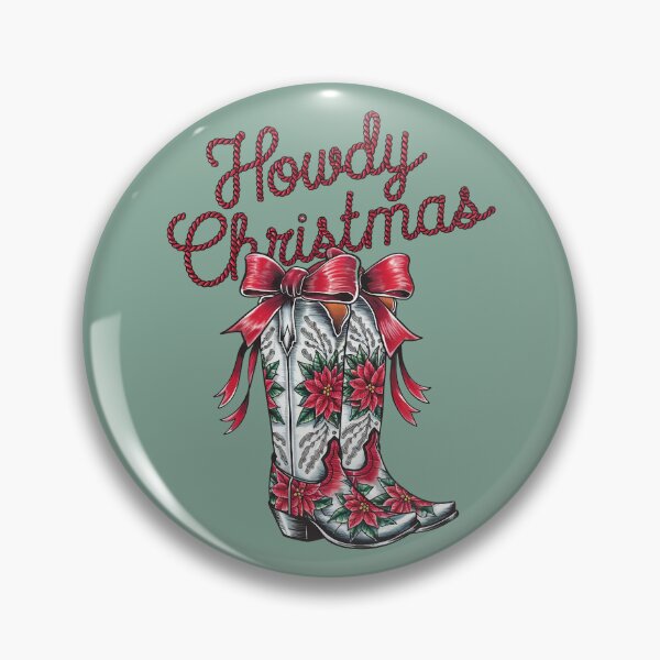 Item preview, Howdy Christmas Cowboy Coquette, Western Christmas Boots designed and sold by Creative-Hearts.