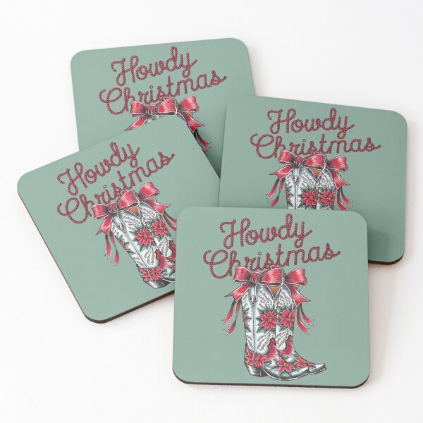 Item preview, Howdy Christmas Cowboy Coquette, Western Christmas Boots designed and sold by Creative-Hearts.