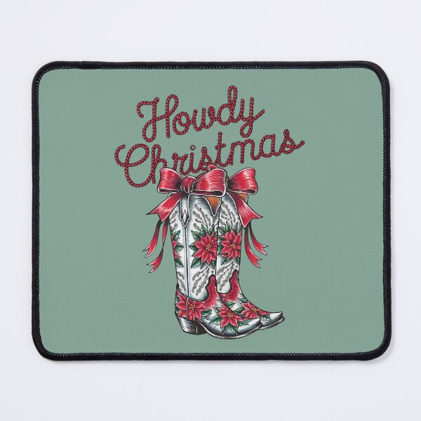 Item preview, Howdy Christmas Cowboy Coquette, Western Christmas Boots designed and sold by Creative-Hearts.
