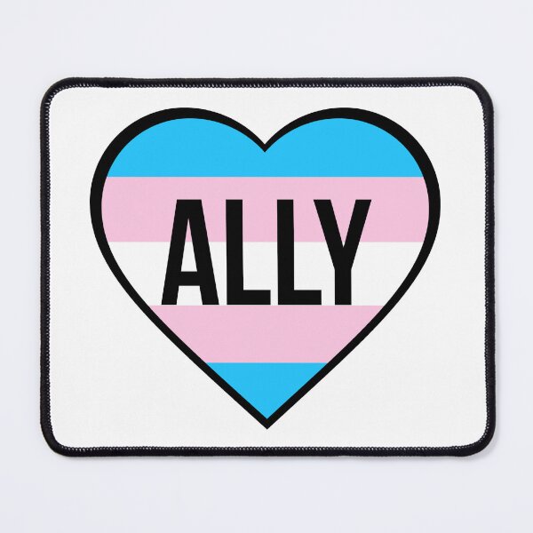 Item preview, transgender ally heart design designed and sold by Rachel the Artist .