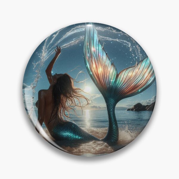 Item preview, Mermaid and Fullmoon designed and sold by piscesmermaid.