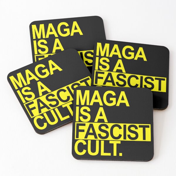 Item preview, MAGA is a FASCIST Cult - yellow box designed and sold by Thelittlelord.