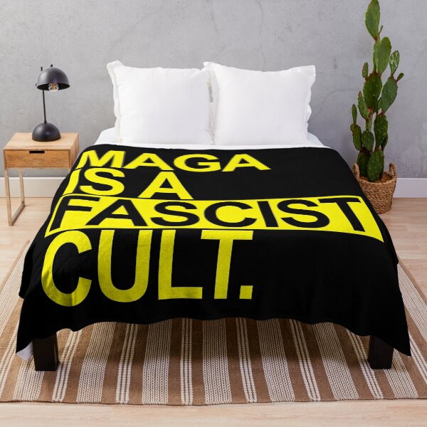 Item preview, MAGA is a FASCIST Cult - yellow box designed and sold by Thelittlelord.