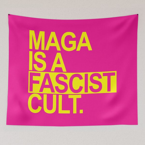 Item preview, MAGA is a FASCIST Cult - yellow box 2.0 designed and sold by Thelittlelord.