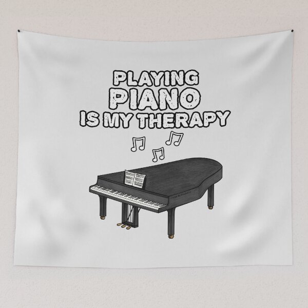 Item preview, Playing Piano Is My Therapy, Pianist Musician Funny designed and sold by doodlerob.