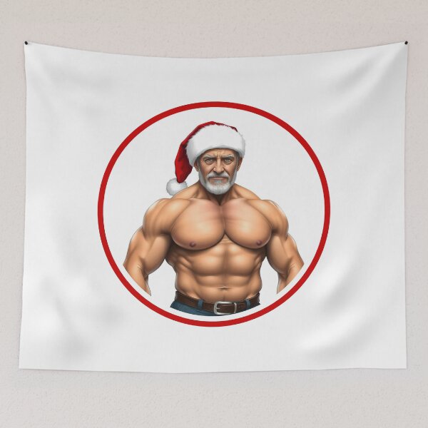 Item preview, Bodybuilder Santa Claus designed and sold by muscledaddies.