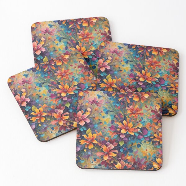 Item preview, Abstract Colorful Floral Pattern designed and sold by calibrit.