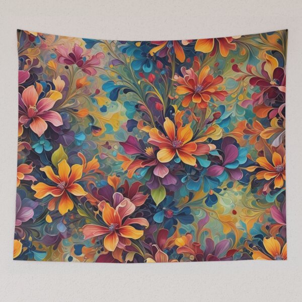 Item preview, Abstract Colorful Floral Pattern designed and sold by calibrit.