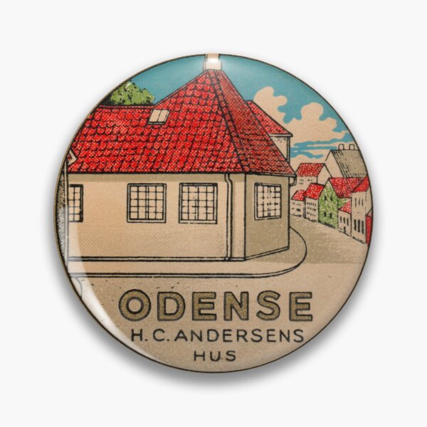 Item preview, Odense Funen Denmark Vintage Travel Decal designed and sold by hilda74.