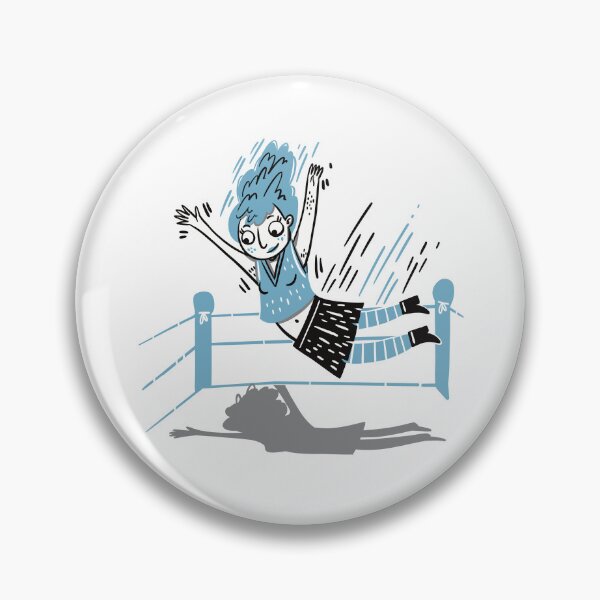 Item preview, Blue woman flying from the edge of the wrestling ring designed and sold by jasmineberry.