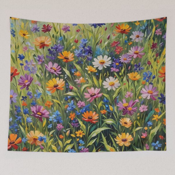 Item preview, Abstract Colorful Field of Flowers designed and sold by calibrit.