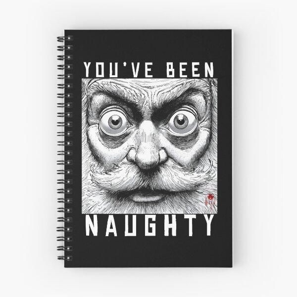 Item preview, youve been naughty 1 - black and white christmas horror manga anime santa designed and sold by ForsakenFrames.