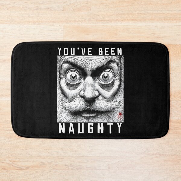 Item preview, youve been naughty 1 - black and white christmas horror manga anime santa designed and sold by ForsakenFrames.