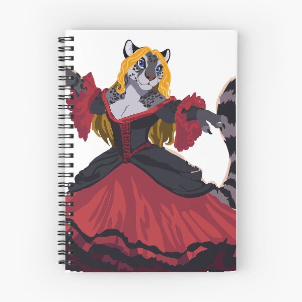 Item preview, Mountain Jaguar In Elegant  Red & Black Dress designed and sold by KlakkDrawsStuff.