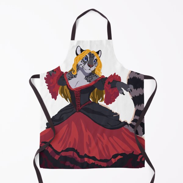 Item preview, Mountain Jaguar In Elegant Red & Black Dress designed and sold by KlakkDrawsStuff.