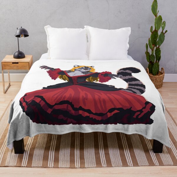 Item preview, Mountain Jaguar In Elegant  Red & Black Dress designed and sold by KlakkDrawsStuff.