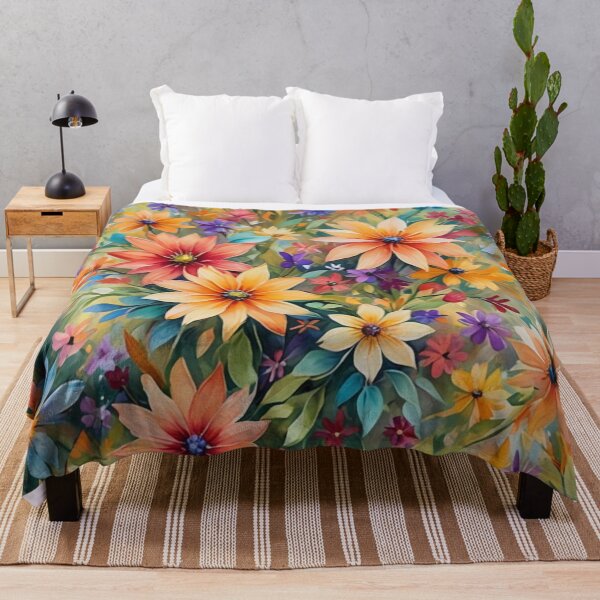 Item preview, Abstract Colorful Field of Flowers designed and sold by calibrit.