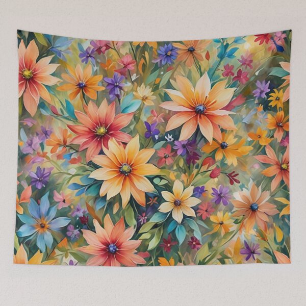 Item preview, Abstract Colorful Field of Flowers designed and sold by calibrit.