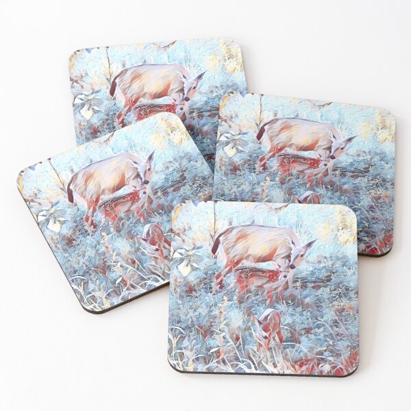 Item preview, Photo art of Mama Deer and Babies designed and sold by CreatedMuse.