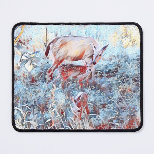Item preview, Photo art of Mama Deer and Babies designed and sold by CreatedMuse.