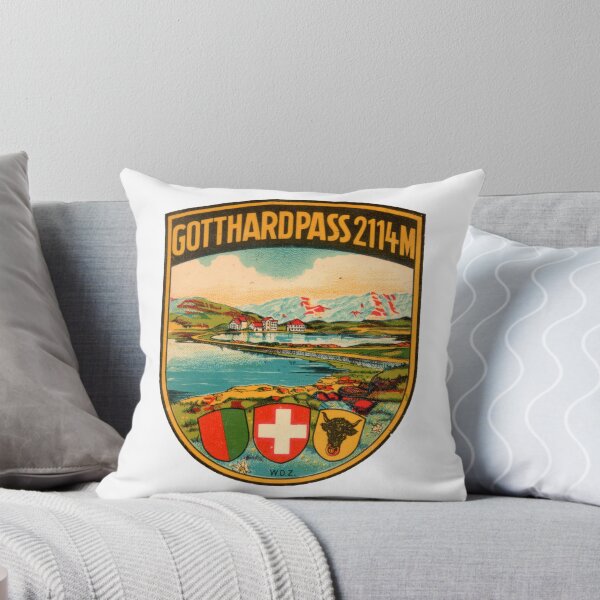 Item preview, Gotthard Pass Switzerland Vintage Travel Decal designed and sold by hilda74.