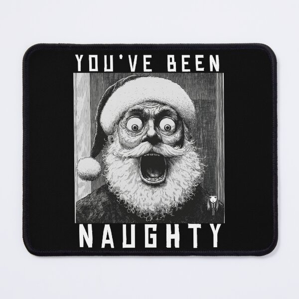 Item preview, youve been naughty 2 - black and white christmas horror manga anime santa designed and sold by ForsakenFrames.