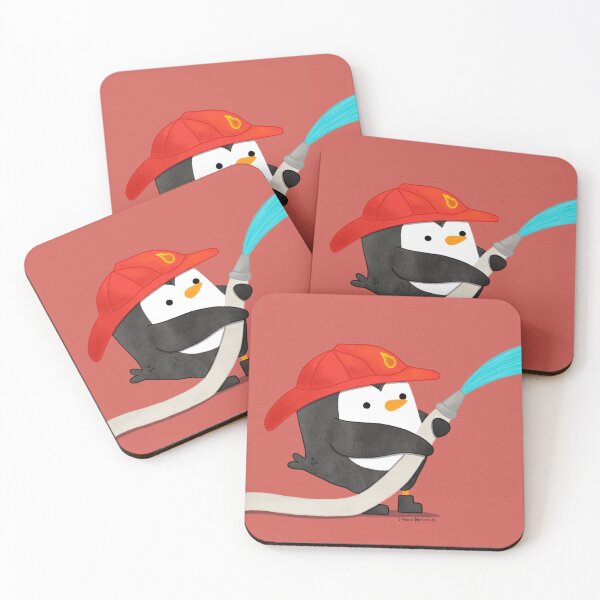 Item preview, Firefighter Penguin designed and sold by thepenguinsfamily.
