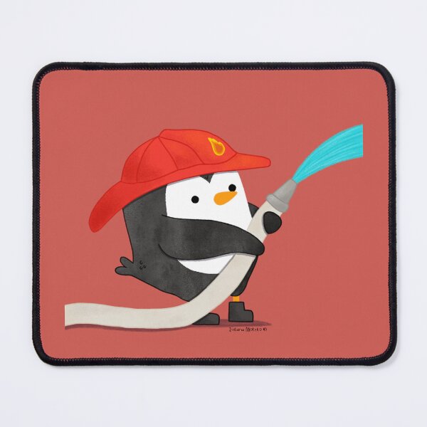 Item preview, Firefighter Penguin designed and sold by thepenguinsfamily.