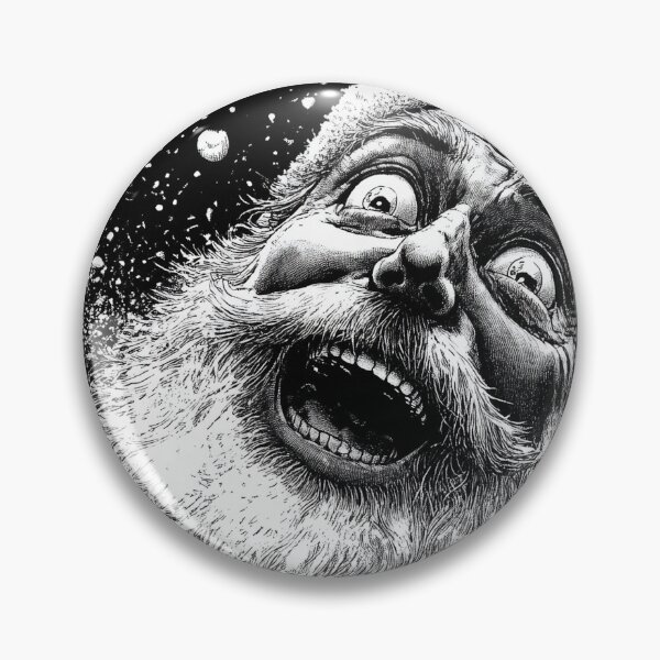Item preview, youve been naughty 3 - black and white christmas horror manga anime santa designed and sold by ForsakenFrames.