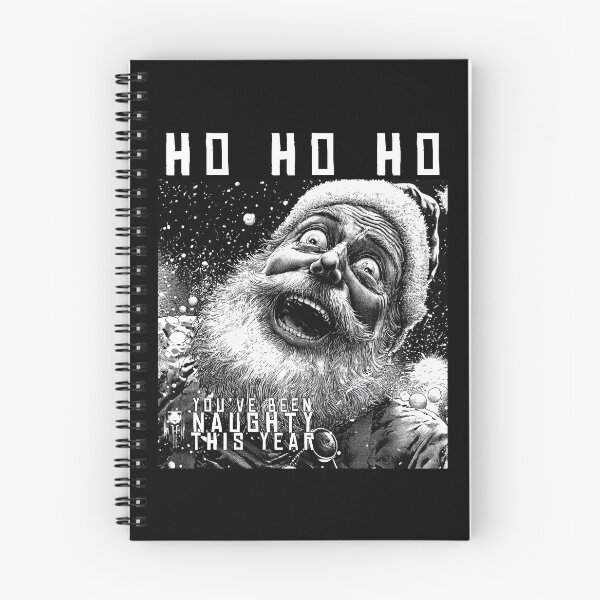 Item preview, youve been naughty 3 - black and white christmas horror manga anime santa designed and sold by ForsakenFrames.
