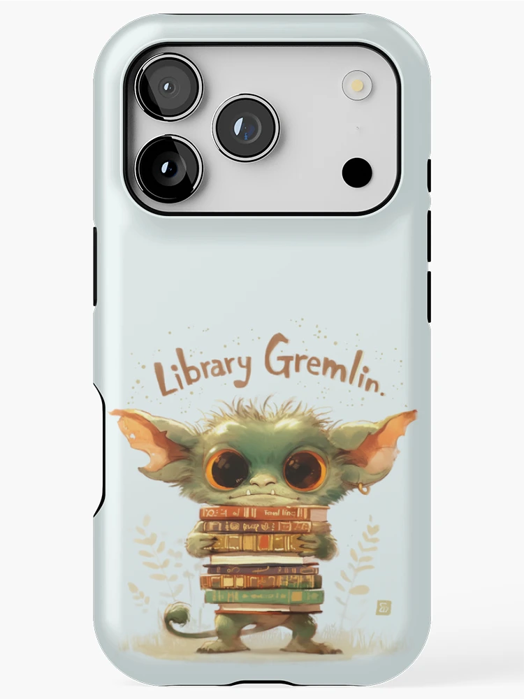 Thumbnail 1 of 4, iPhone Case, Library Gremlin designed and sold by Quirkyaesthetics.