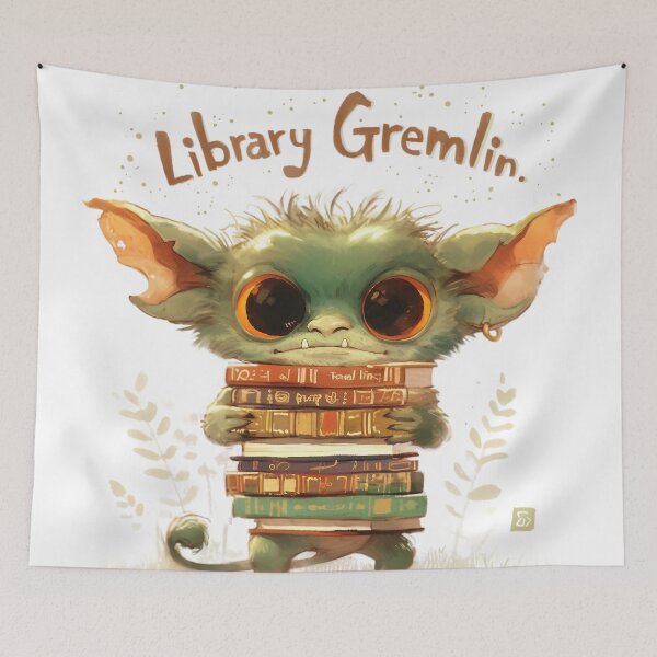 Artikelvorschau, Bibliotheksgremlin entworfen und verkauft von Nowshin Tasnim.