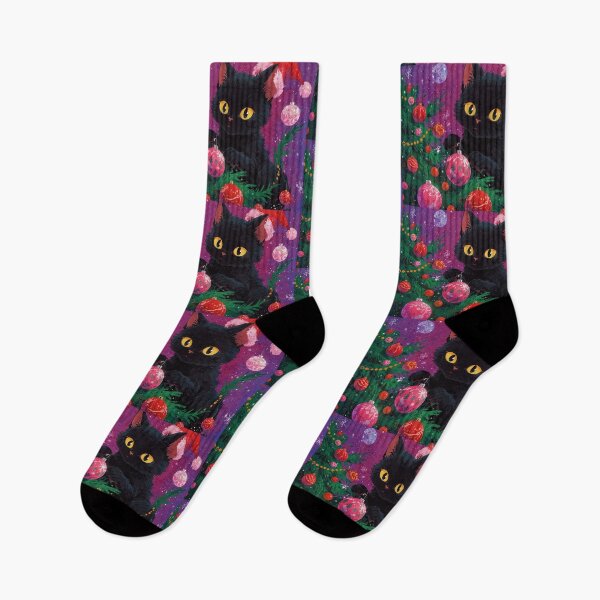 Item preview, Cute Black Kitten and Christmas Tree designed and sold by NaturePrints.
