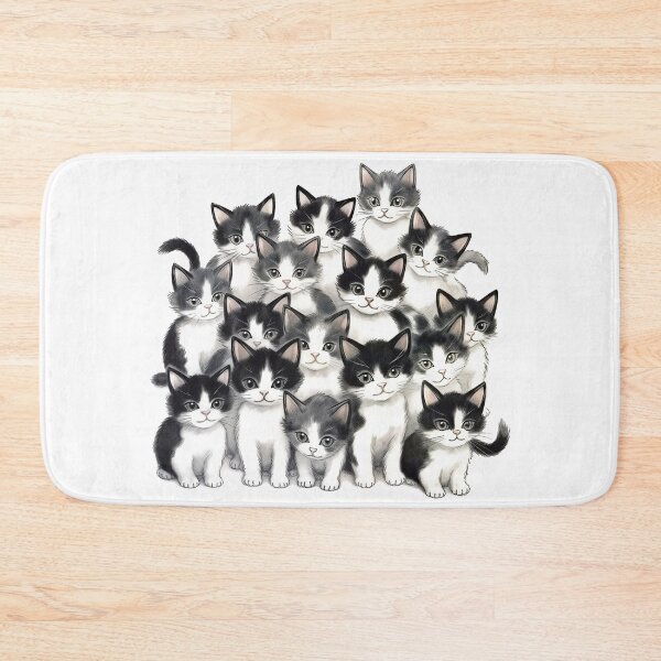 Item preview, Vintage style cute bw tuxedo retro cats designed and sold by LeonaParadoxa.