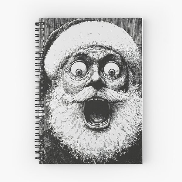 Item preview, youve been naughty 2 - black and white christmas horror manga anime santa designed and sold by ForsakenFrames.