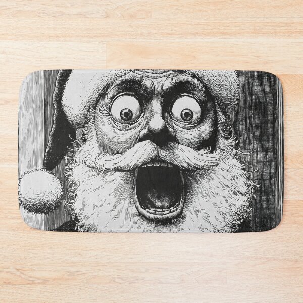 Item preview, youve been naughty 2 - black and white christmas horror manga anime santa designed and sold by ForsakenFrames.