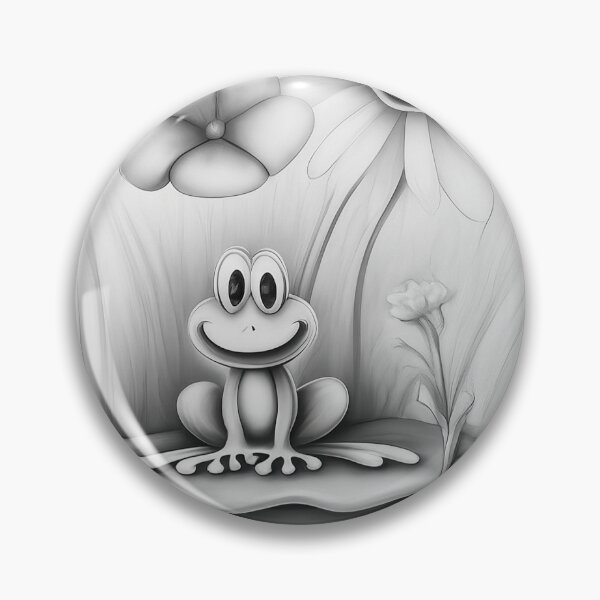 Item preview, Cute Frog black and white designed and sold by Twittlefish.
