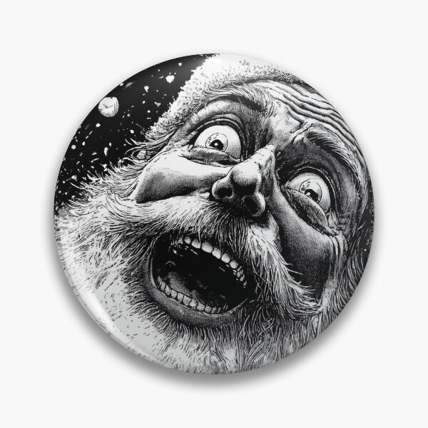 Item preview, youve been naughty 3 - black and white christmas horror manga anime santa designed and sold by ForsakenFrames.