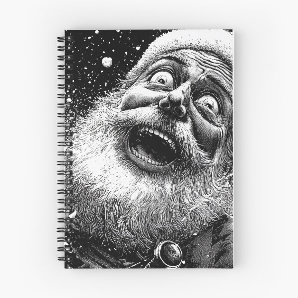 Item preview, youve been naughty 3 - black and white christmas horror manga anime santa designed and sold by ForsakenFrames.