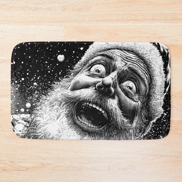 Item preview, youve been naughty 3 - black and white christmas horror manga anime santa designed and sold by ForsakenFrames.