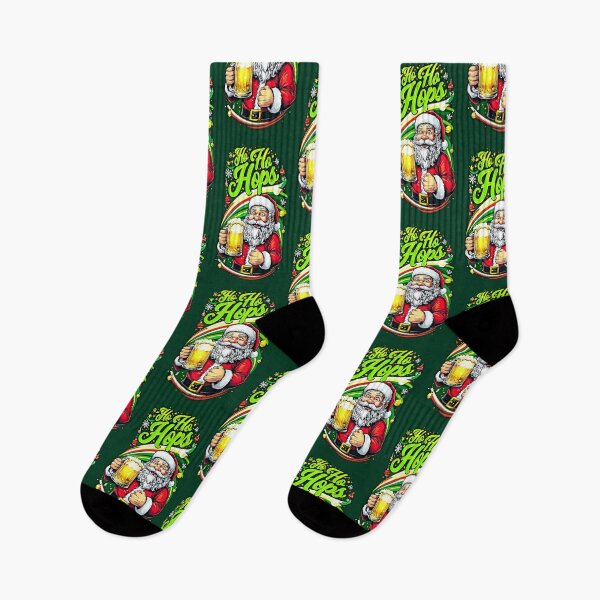 Item preview, Ho ho Hops Vintage Santa Merry Christmas- Funny Holiday Meme designed and sold by Earth Nature Creations.