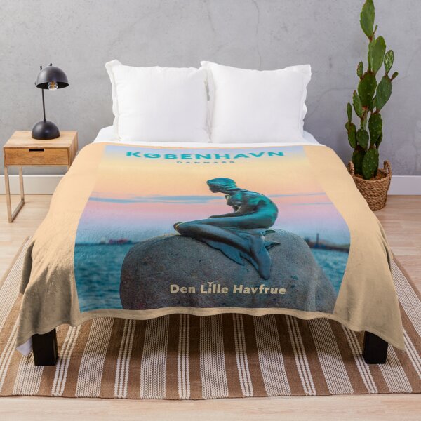 Item preview, Vintage-Style Copenhagen Little Mermaid Poster (in Danish) designed and sold by travelwitheric.